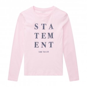 TOM TAILOR BASIC LONGSLEEVE T-SHIRT ΜΠΛΟΥΖΑ ΠΑΙΔΙΚΗ ΚΟΡΙΤΣΙ ΡΟΖ