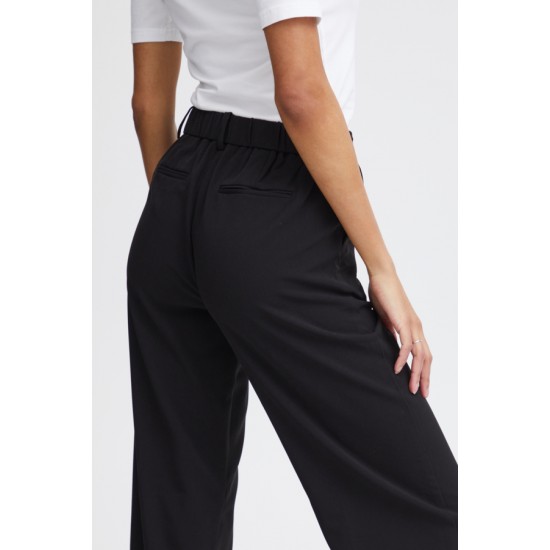 b.young BYDANTA WIDE LEG PANTS 2 ΠΑΝΤΕΛΟΝΙ ΓΥΝΑΙΚΕΙΟ ΜΑΥΡΟ