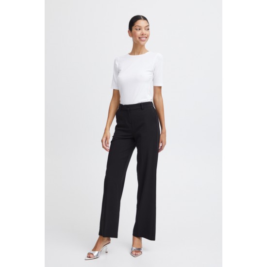 b.young BYDANTA WIDE LEG PANTS 2 ΠΑΝΤΕΛΟΝΙ ΓΥΝΑΙΚΕΙΟ ΜΑΥΡΟ