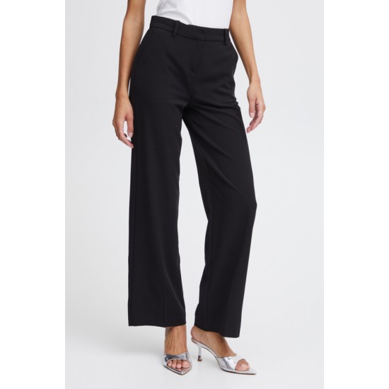 b.young BYDANTA WIDE LEG PANTS 2 ΠΑΝΤΕΛΟΝΙ ΓΥΝΑΙΚΕΙΟ ΜΑΥΡΟ