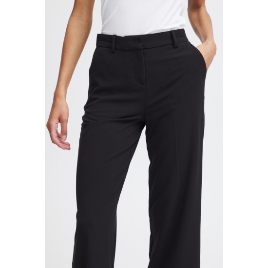 b.young BYDANTA WIDE LEG PANTS 2 ΠΑΝΤΕΛΟΝΙ ΓΥΝΑΙΚΕΙΟ ΜΑΥΡΟ