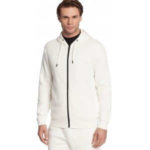 GUESS ALDWIN ZIP HOODED SWEATSHIRT ΖΑΚΕΤΑ ΑΝΔΡΙΚΗ ΛΕΥΚΟ